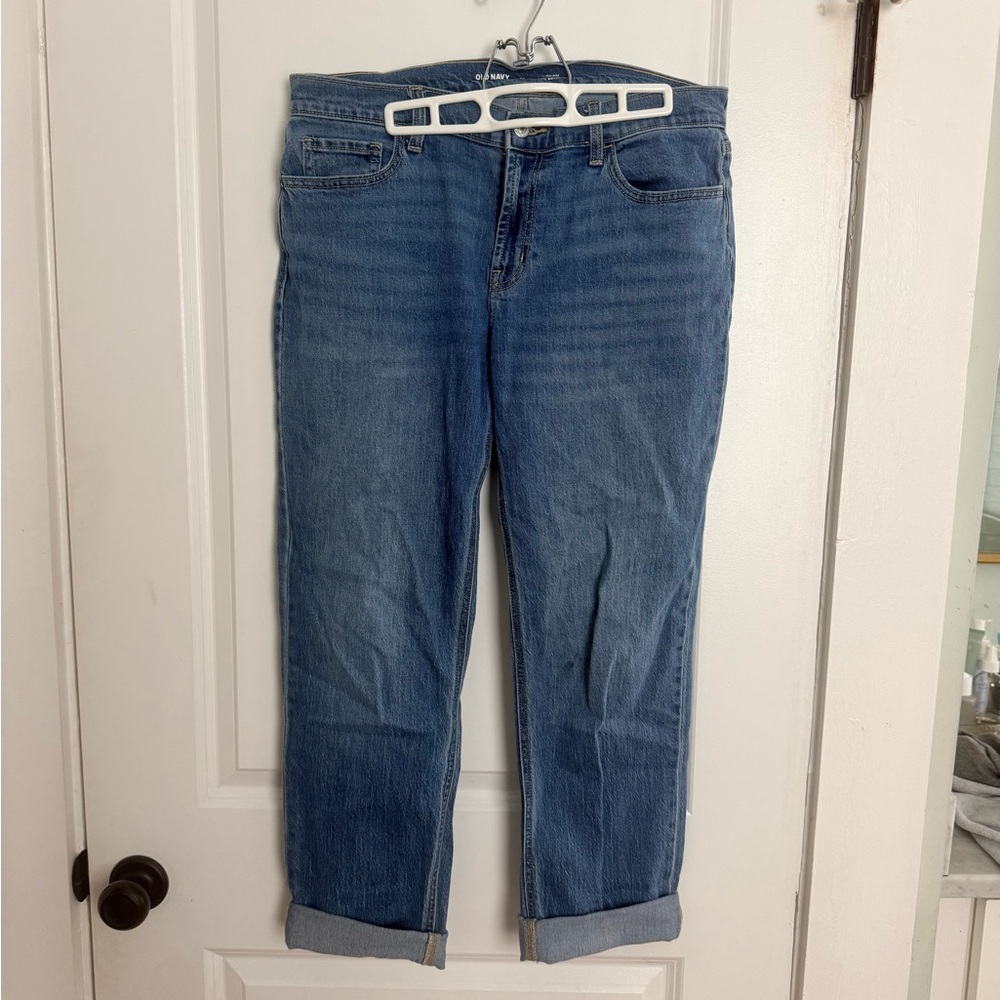 Old Navy Boyfriend Jeans in Medium Blue Wash